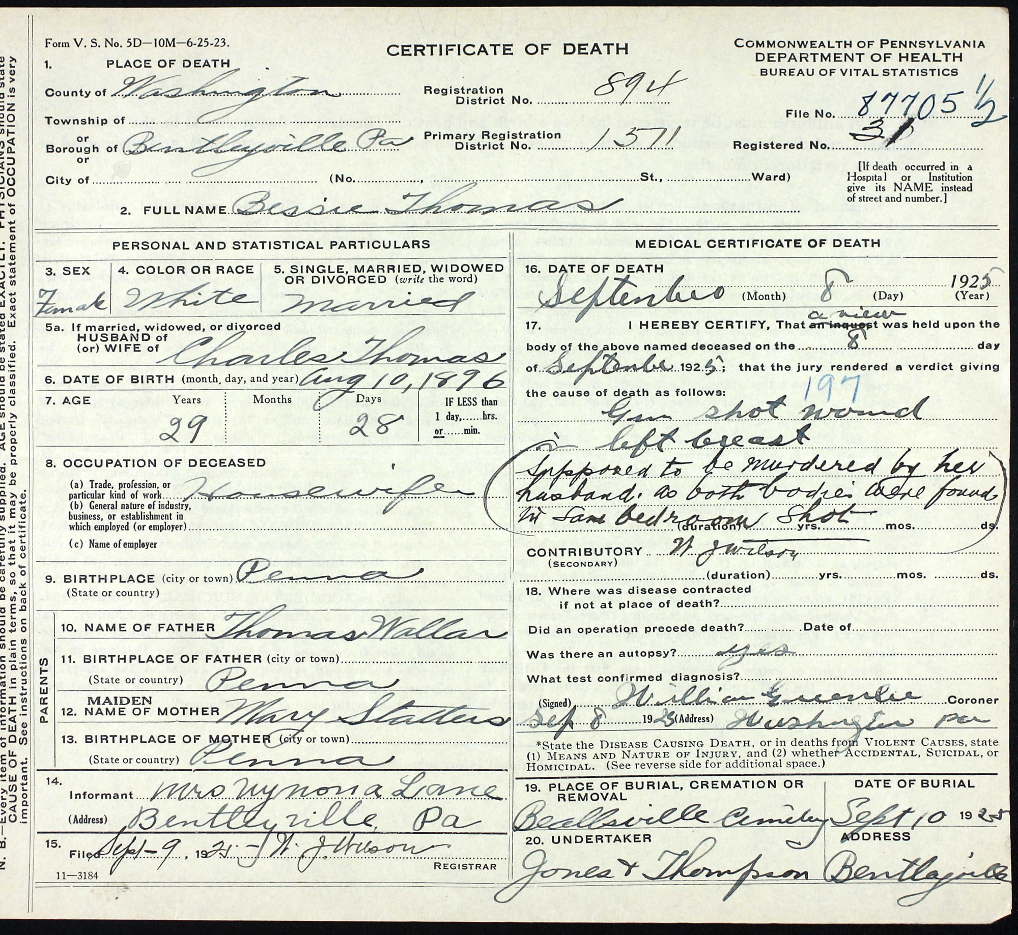 Bessie J. Thomas